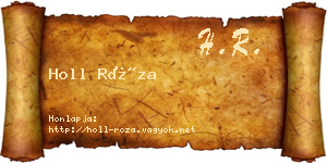 Holl Róza névjegykártya