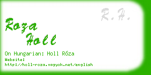 roza holl business card