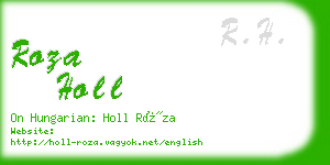 roza holl business card